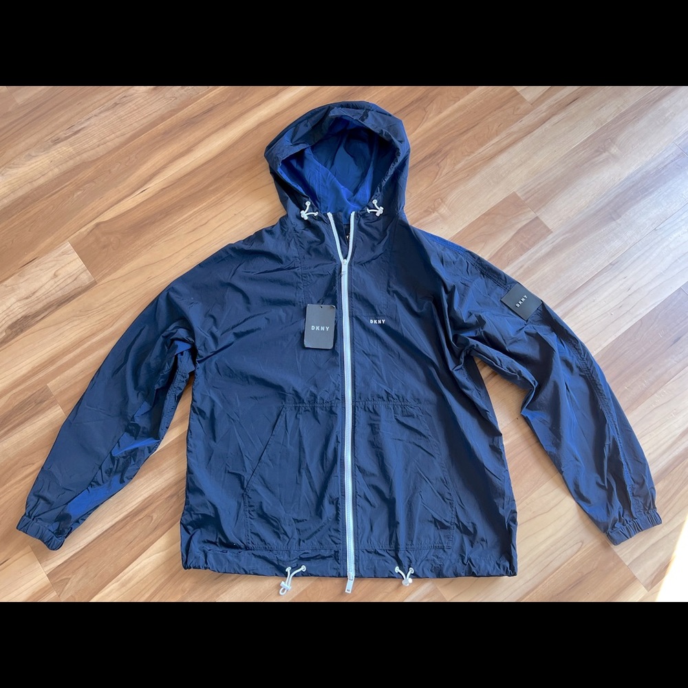 DKNY Full Zip Windbreaker - Size Large. NWT